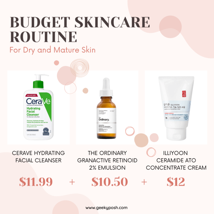 Under $20 picks: Affordable skincare routine for dry skin | Geeky Posh